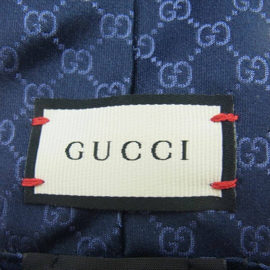 Gucci(グッチ)のGUCCI グッチ ネクタイ GG 総柄 シルク100％ ネクタイ ネイビー系【中古】 レディースのバッグ(その他)の商品写真