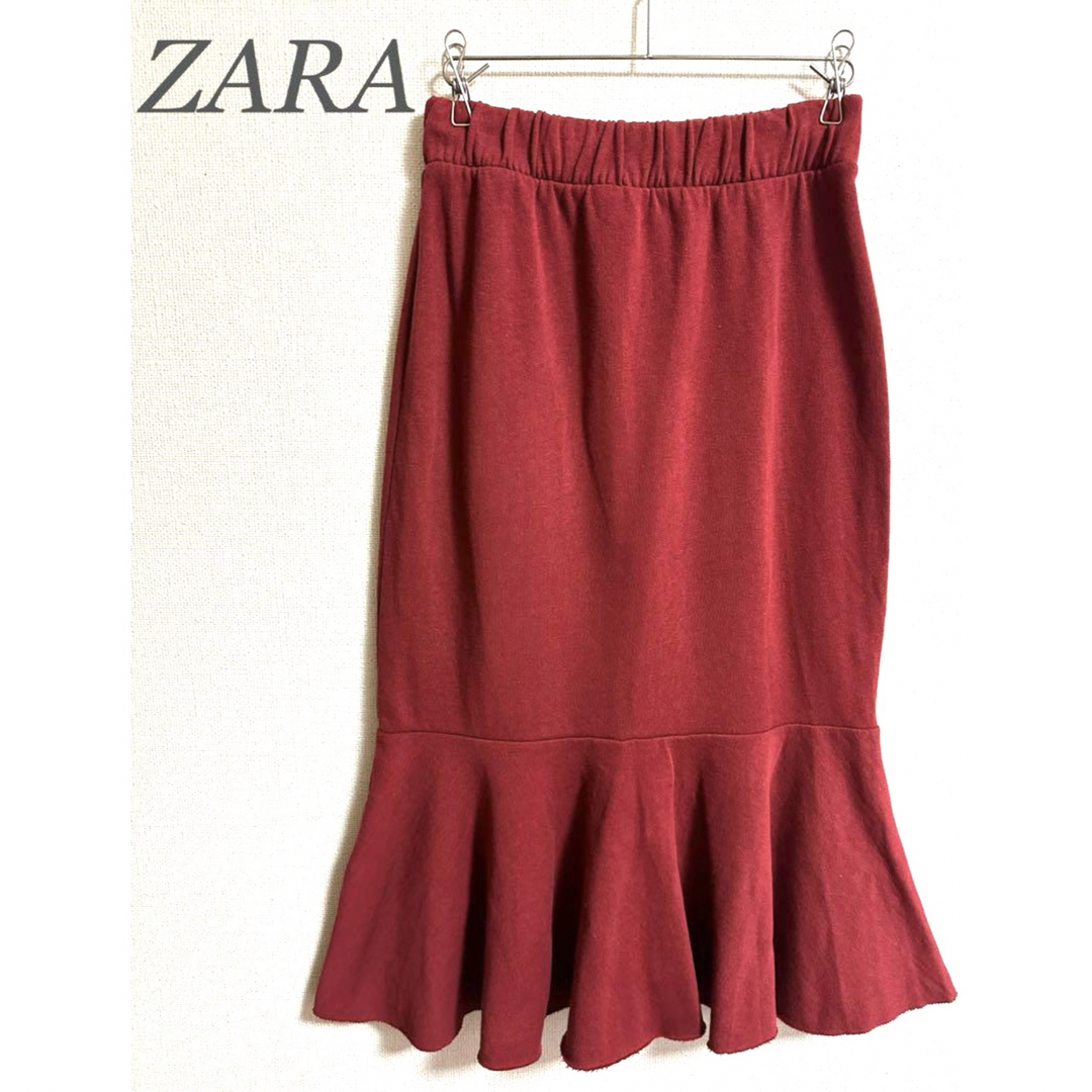 ZARA(ザラ)の【ザラ】コットン100% マーメイドスカート 総ゴム レディースのスカート(ひざ丈スカート)の商品写真