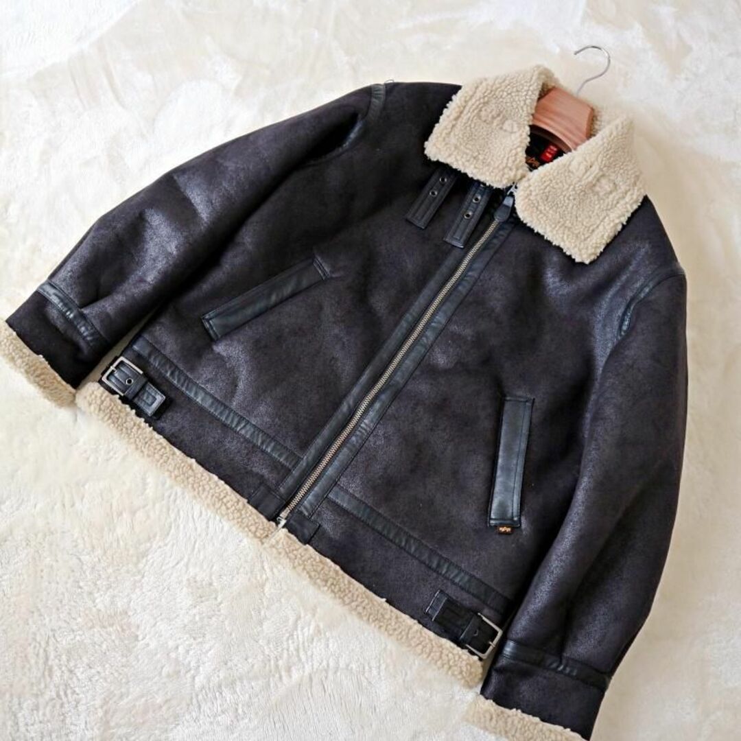 ALPHA INDUSTRIES(アルファインダストリーズ)の✨極美品✨ALPHA INDUSTRIES ムートンジャケット B-3 サイズL メンズのジャケット/アウター(フライトジャケット)の商品写真