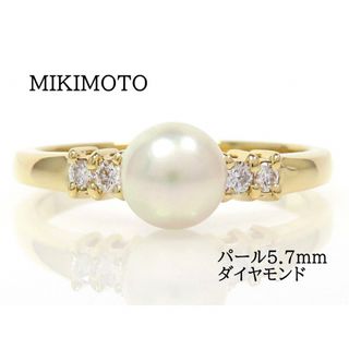 ミキモト(MIKIMOTO)のMIKIMOTO ミキモト K18 パール ダイヤモンド リング ゴールド(リング(指輪))