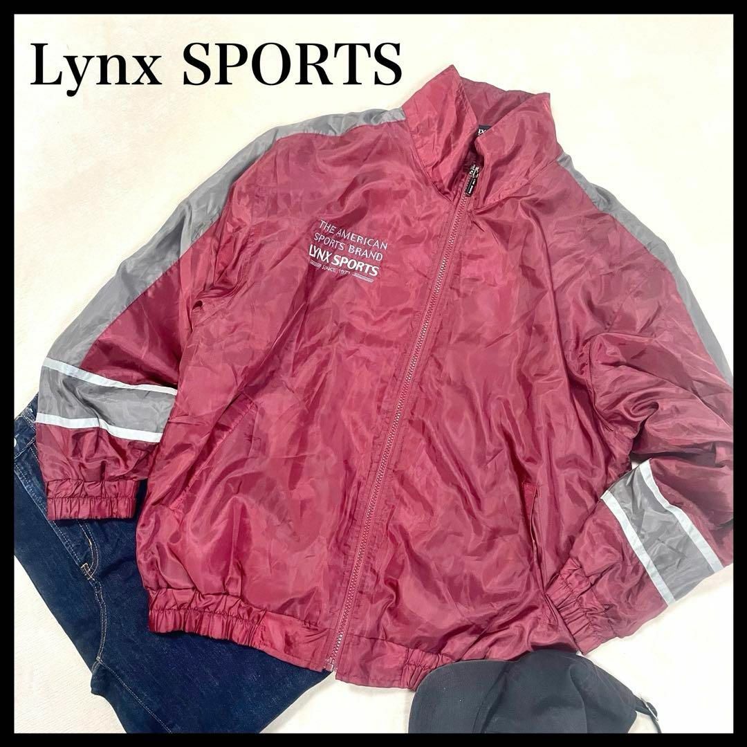 Lynx(リンクス)のLynx リンクススポーツ　ウィンドブレーカー　アウター　赤　L ゴルフウェア メンズのジャケット/アウター(ナイロンジャケット)の商品写真