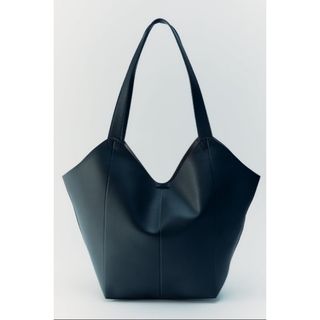 ザラ(ZARA)のZARA トートバッグ  ブラック ショルダーバッグ おしゃれ 黒(ショルダーバッグ)