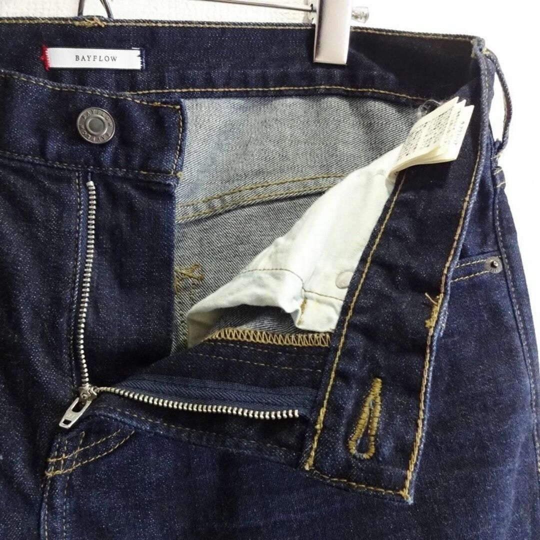 BAYFLOW(ベイフロー)のベイフロー　スリムスキニーデニムパンツ　W88cm　ストレッチ　濃青 メンズのパンツ(デニム/ジーンズ)の商品写真
