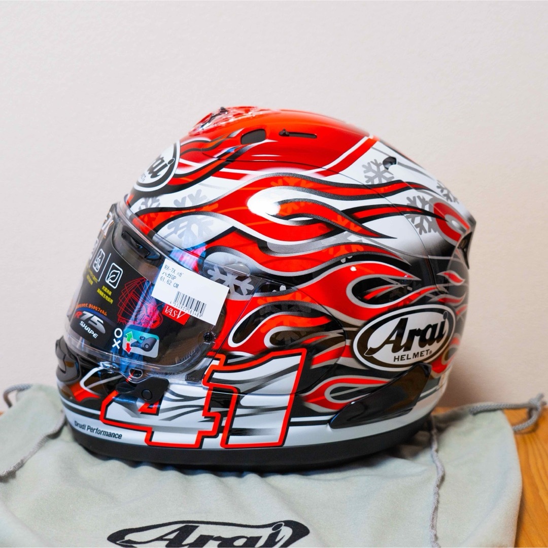 【新品】Arai アライ RX-7X 芳賀紀行 XLサイズ HAGA ヘルメット 自動車/バイクのバイク(ヘルメット/シールド)の商品写真