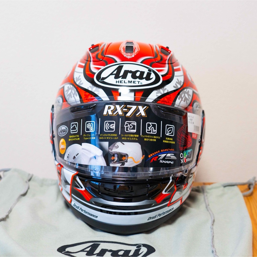 【新品】Arai アライ RX-7X 芳賀紀行 XLサイズ HAGA ヘルメット 自動車/バイクのバイク(ヘルメット/シールド)の商品写真