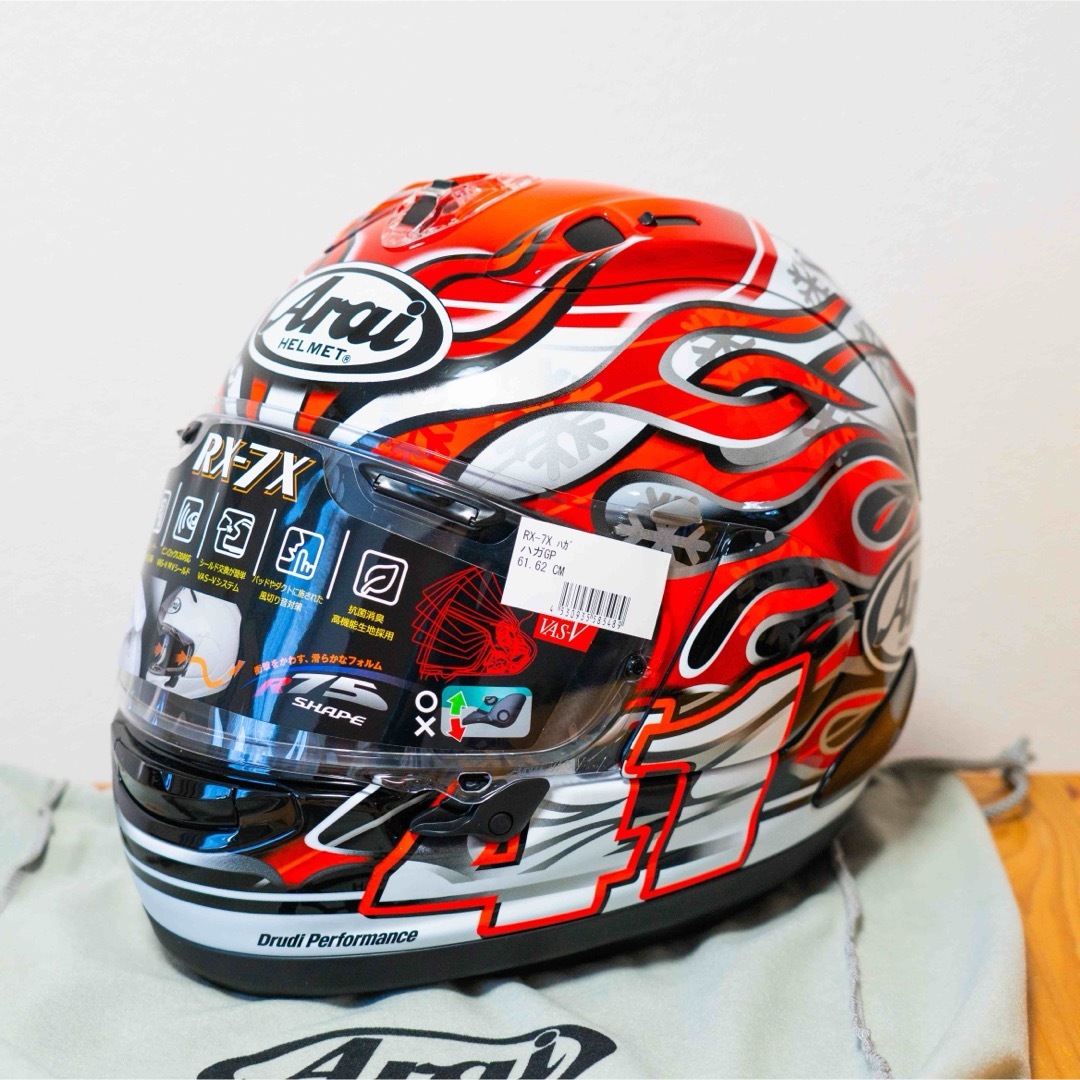 【新品】Arai アライ RX-7X 芳賀紀行 XLサイズ HAGA ヘルメット 自動車/バイクのバイク(ヘルメット/シールド)の商品写真