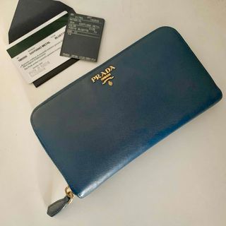 プラダ(PRADA)のPRADA プラダ　財布　長財布　サフィアーノ　ラウンドジップ　正規品　レザー(財布)