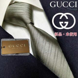 Gucci - 【新品未使用】GUCCI グッチ GG柄 シルク100%高級ネクタイ 