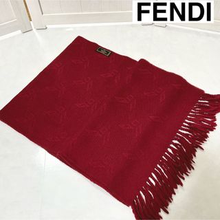 フェンディ(FENDI)の美品　FENDI フェンディ　フリンジ　マフラー　ユニセックス(マフラー/ショール)