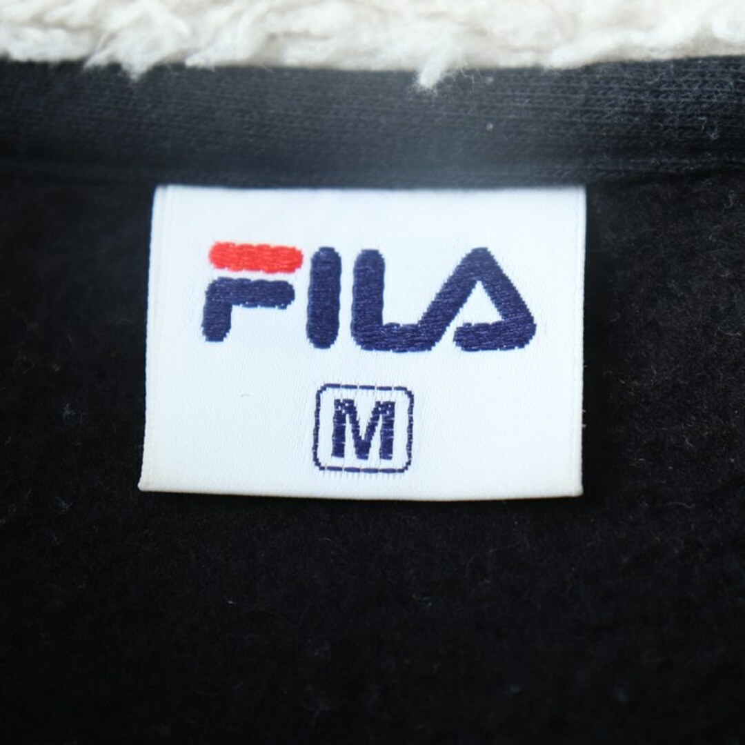 FILA(フィラ)のフィラ スウェット スエット ボアブルゾン スポーツウエア レディース Mサイズ ブラック FILA レディースのトップス(トレーナー/スウェット)の商品写真