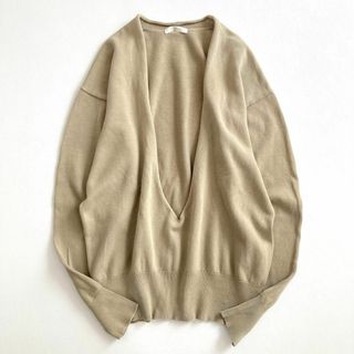 プラージュ(Plage)の23SS＊プラージュ　Plage　フカVニット　シンプル　春服　ベージュ(ニット/セーター)