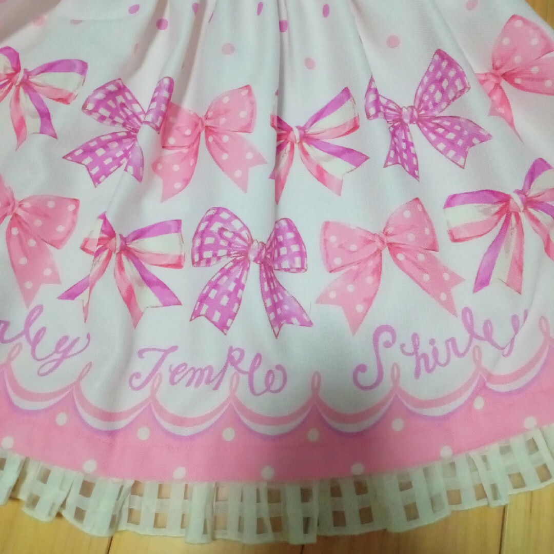 Shirley Temple(シャーリーテンプル)のシャーリーテンプル　リボン　ジャンスカ キッズ/ベビー/マタニティのキッズ服女の子用(90cm~)(ワンピース)の商品写真