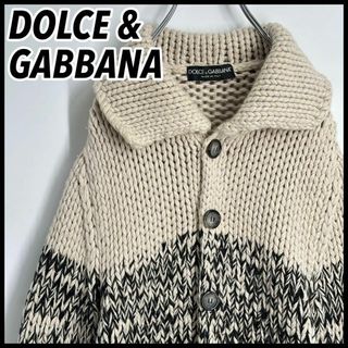 ドルチェアンドガッバーナ(DOLCE&GABBANA)の【希少】ドルチェ＆ガッバーナ　カシミヤアンゴラ　カウンチニット　肉厚カーディガン(カーディガン)