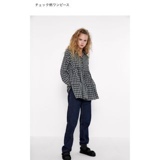 ZARA チェック ワンピース(ミニワンピース)