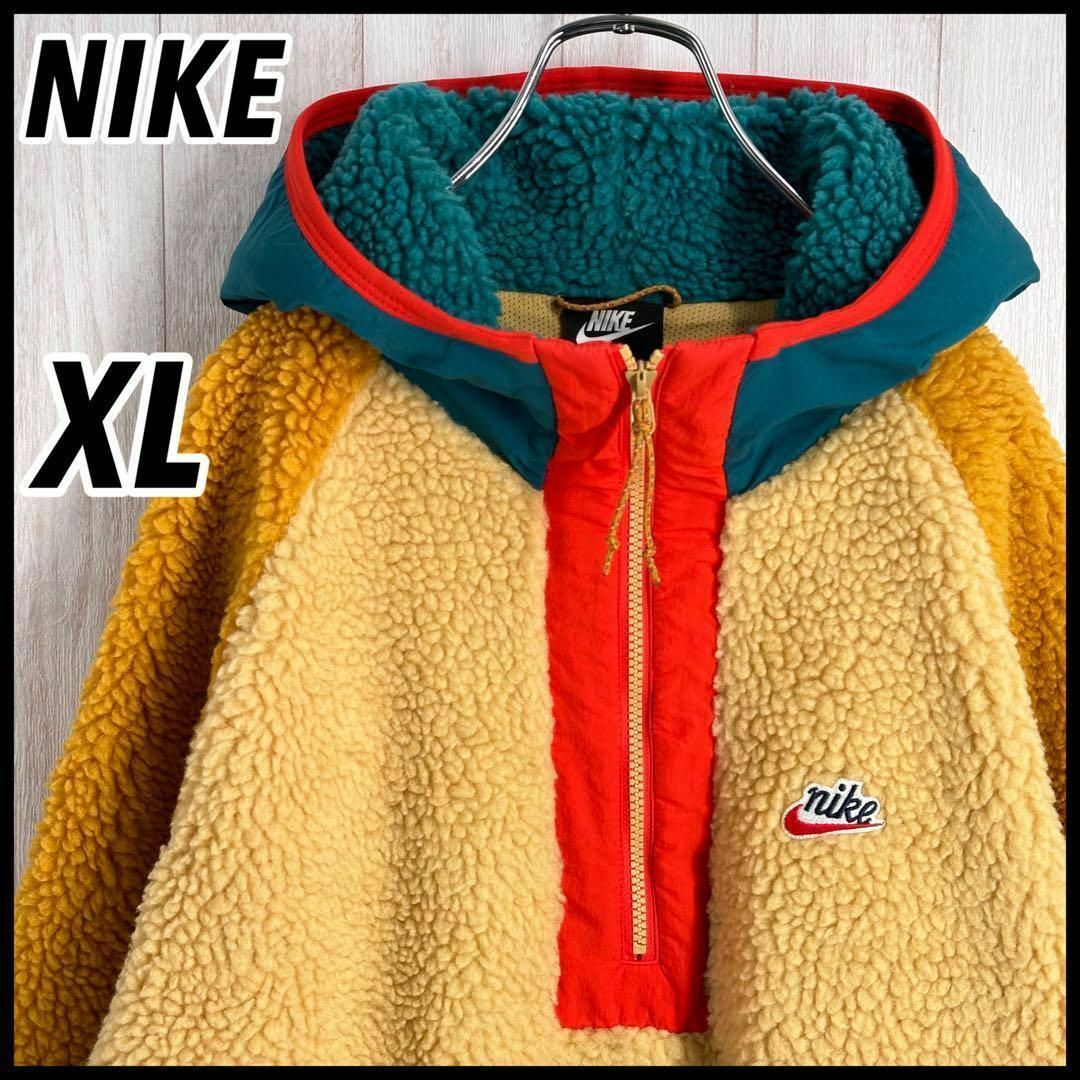 希少XL】NIKE ナイキ フリース ボアジャケット ハーフジップ 入手困難-