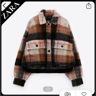 ザラ(ZARA)の【ZARA】ザラ クロップド丈チェック柄ジャケット(ブルゾン)