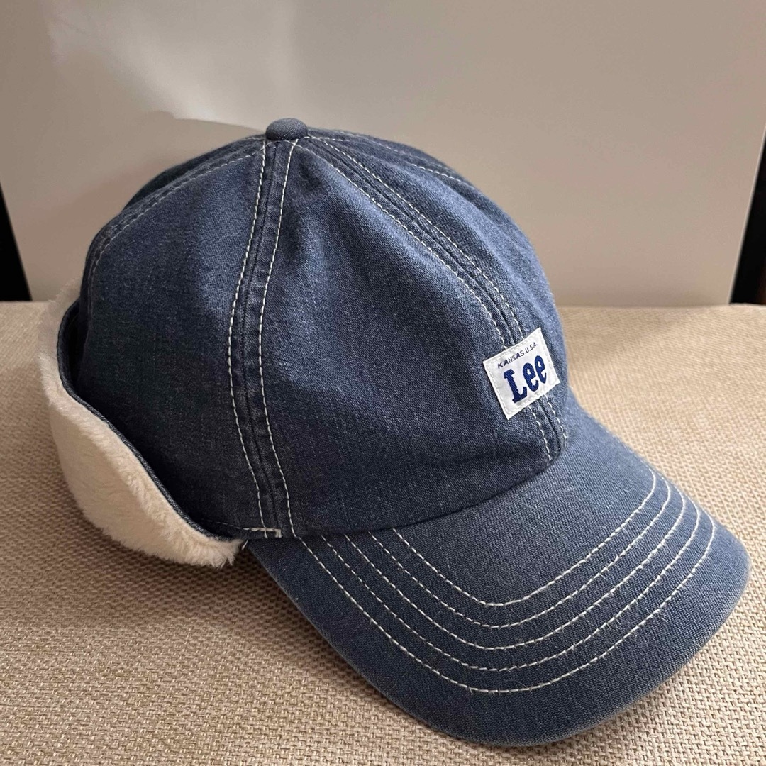Lee(リー)のLee リー レディース デニム ボア キャップ 帽子 中古 ジーンズ 冬 青 レディースの帽子(キャップ)の商品写真