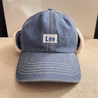 リー(Lee)のLee リー レディース デニム ボア キャップ 帽子 中古 ジーンズ 冬 青(キャップ)