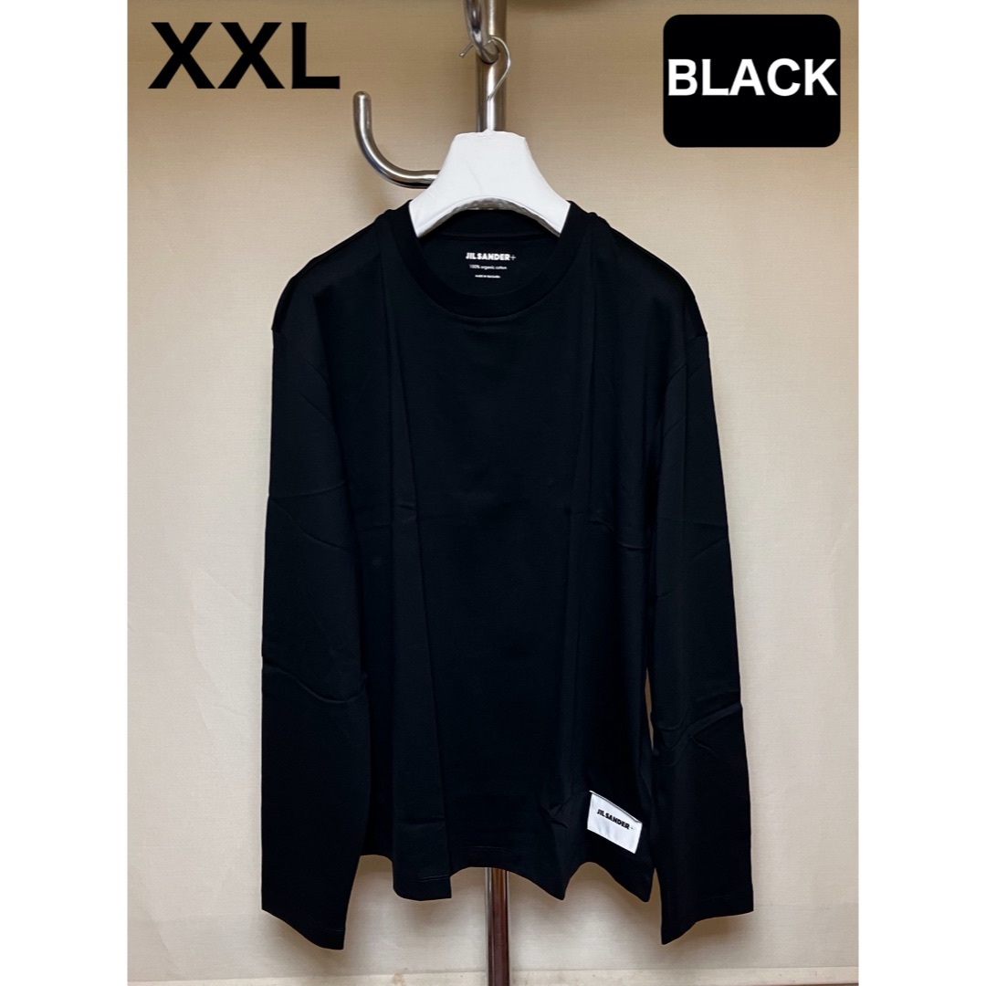 Jil Sander(ジルサンダー)の新品 XXL JIL SANDER 23aw パックTシャツ 黒 長袖 5701 メンズのトップス(Tシャツ/カットソー(七分/長袖))の商品写真