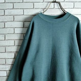 マンシングウェア(Munsingwear)のマンシングウェア☆スウェット　USA製　裏起毛　無地　ワントーン　緑系　Ｍ(スウェット)