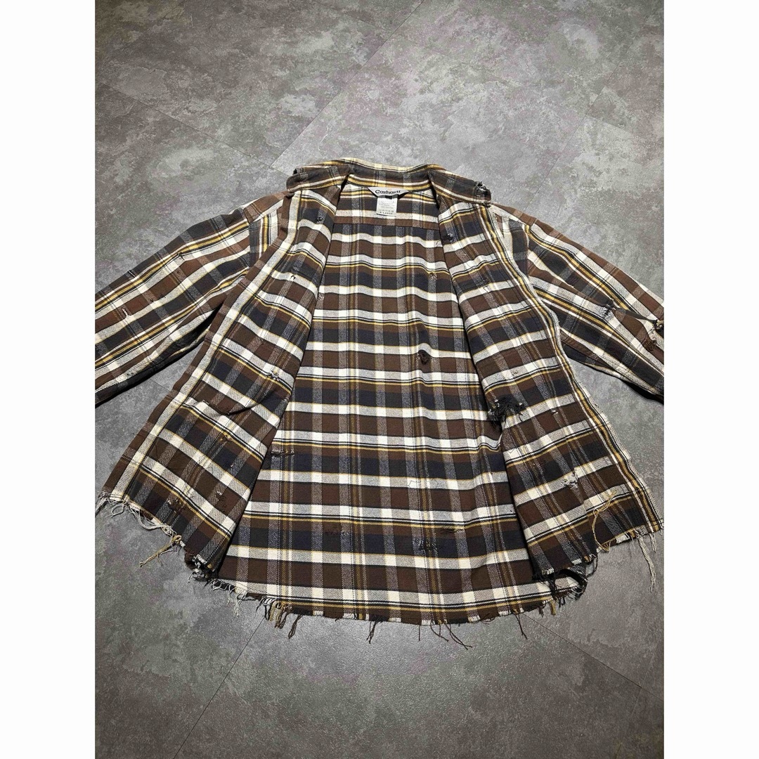 carhartt(カーハート)のREMAKE carhartt flannelshirt XL メンズのトップス(シャツ)の商品写真