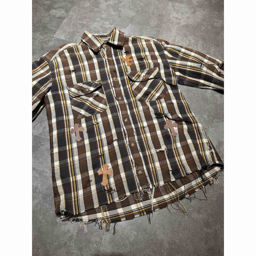 carhartt(カーハート)のREMAKE carhartt flannelshirt XL メンズのトップス(シャツ)の商品写真