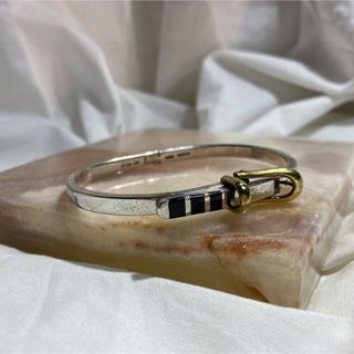 ロンハーマン(Ron Herman)のVTG MEXICO925 BLACK ONIX BELT BANGLE(バングル/リストバンド)