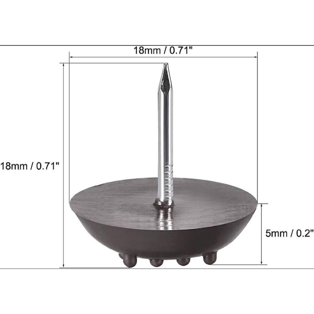 uxcell 家具足用ネイル 足用 保護装置  18mm 70個 インテリア/住まい/日用品のインテリア/住まい/日用品 その他(その他)の商品写真