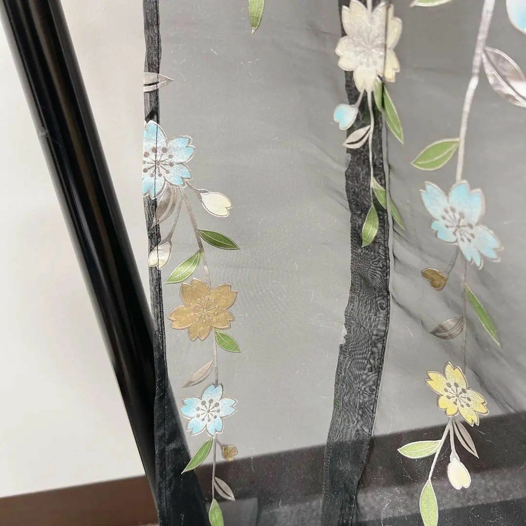 オーガンジーのシースルー打ち掛け 打掛 刺繍 金彩 枝垂れ桜 オーガンジーのシースルー打ち掛け 打掛 刺繍 金彩 枝垂れ桜