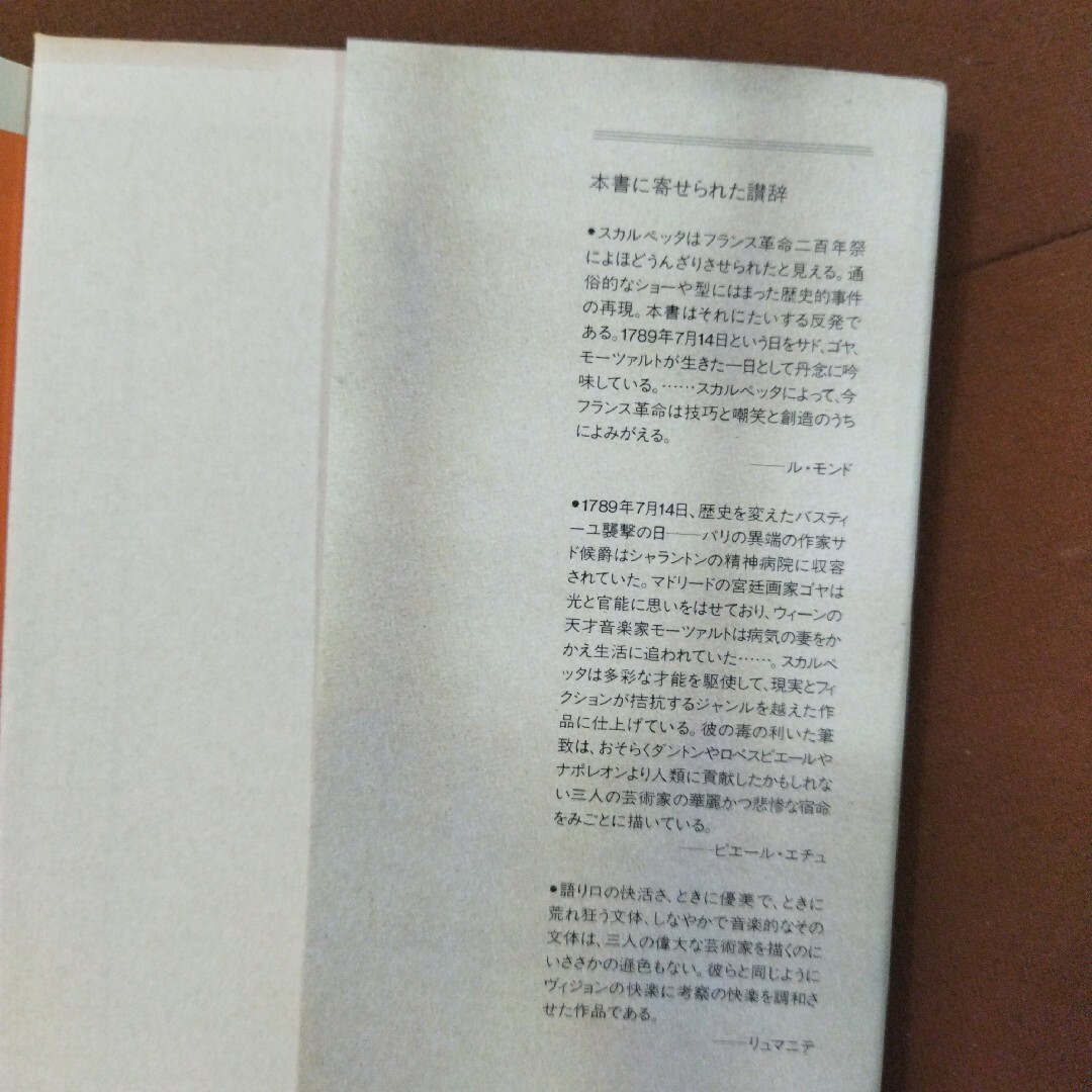 「サド、ゴヤ、モーツァルト : 7月14日」高橋 啓 / Guy Scarpe エンタメ/ホビーの雑誌(アート/エンタメ/ホビー)の商品写真