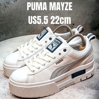 プーマ(PUMA)のPUMA MAYZE プーマ メイズ 22cm ホワイト 厚底スニーカー(スニーカー)