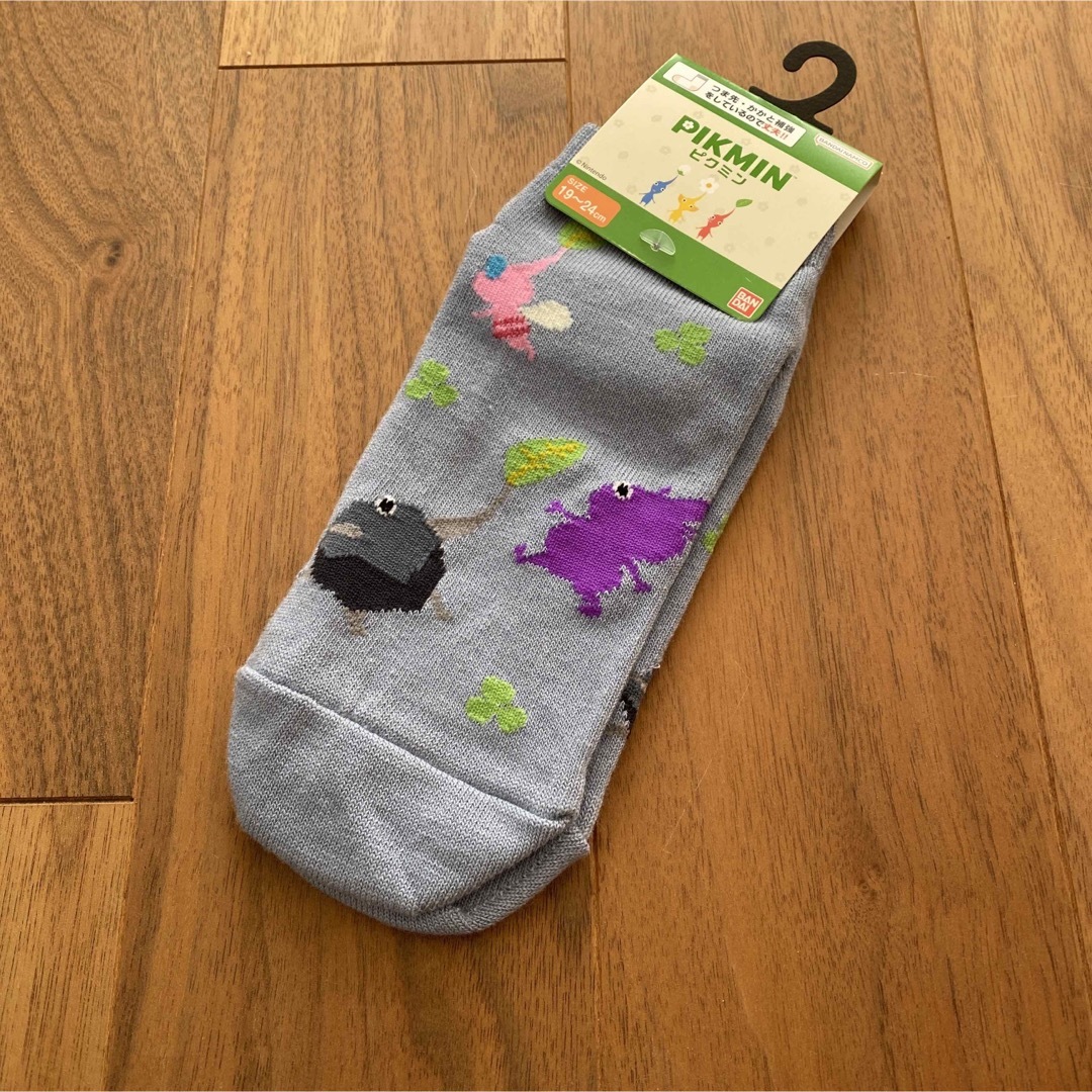 任天堂(ニンテンドウ)のピクミン　靴下　ソックス　くるぶし　パープル　紫ピクミン　岩ピクミン　羽ピクミン レディースのレッグウェア(ソックス)の商品写真
