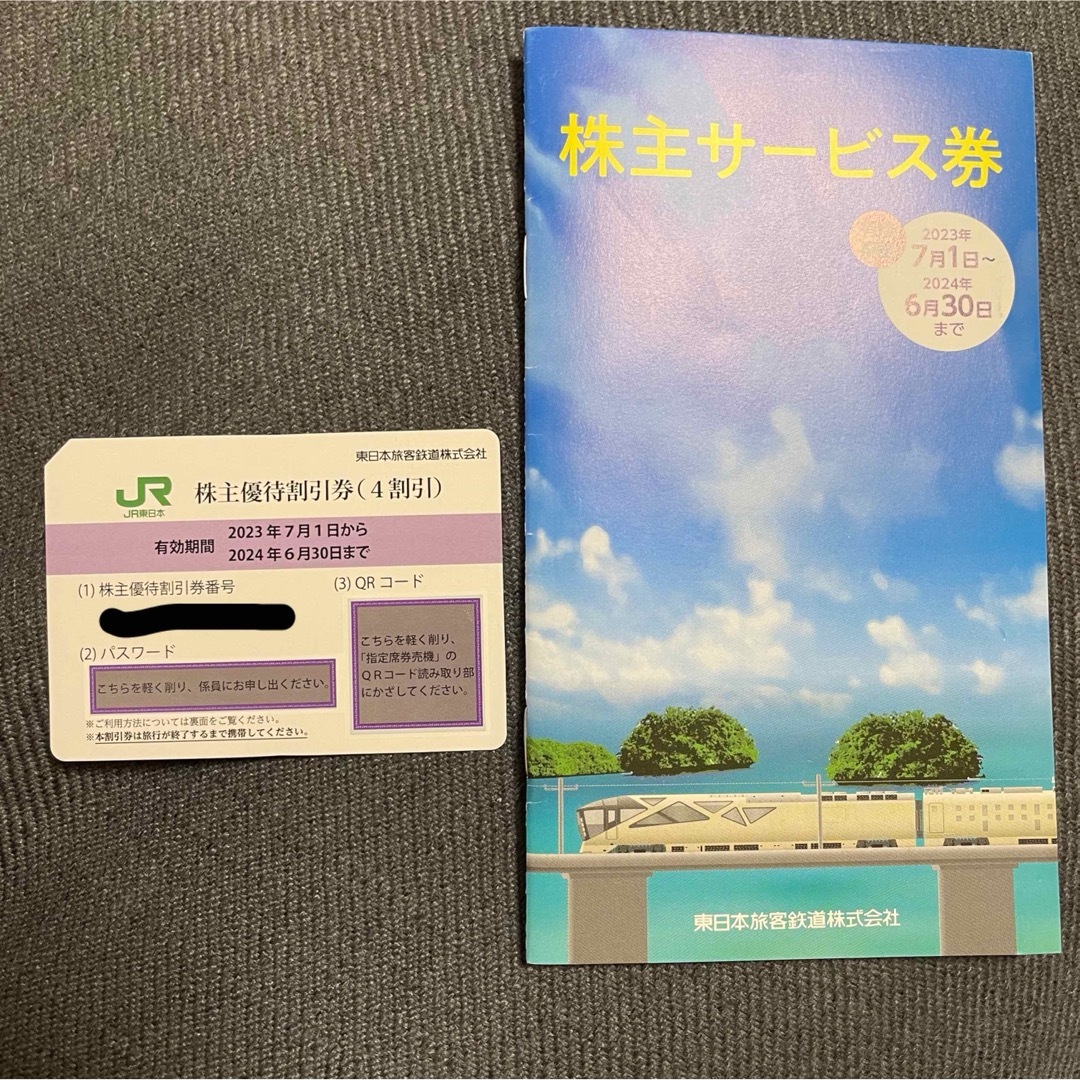 JR東日本 株主優待券［1枚］/4割引券/2024年6月30日迄/株主サービス券 チケットの乗車券/交通券(鉄道乗車券)の商品写真