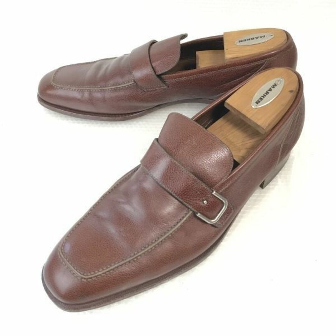 フラテッリロセッティ/fratelli rossetti★本革/モンクストラップ/ローファー【10/28.0-28.5/茶/BROWN】ビジネス/dress shoes◆pD-184 #BUZZBERG　-pD-184-5th状態ランク