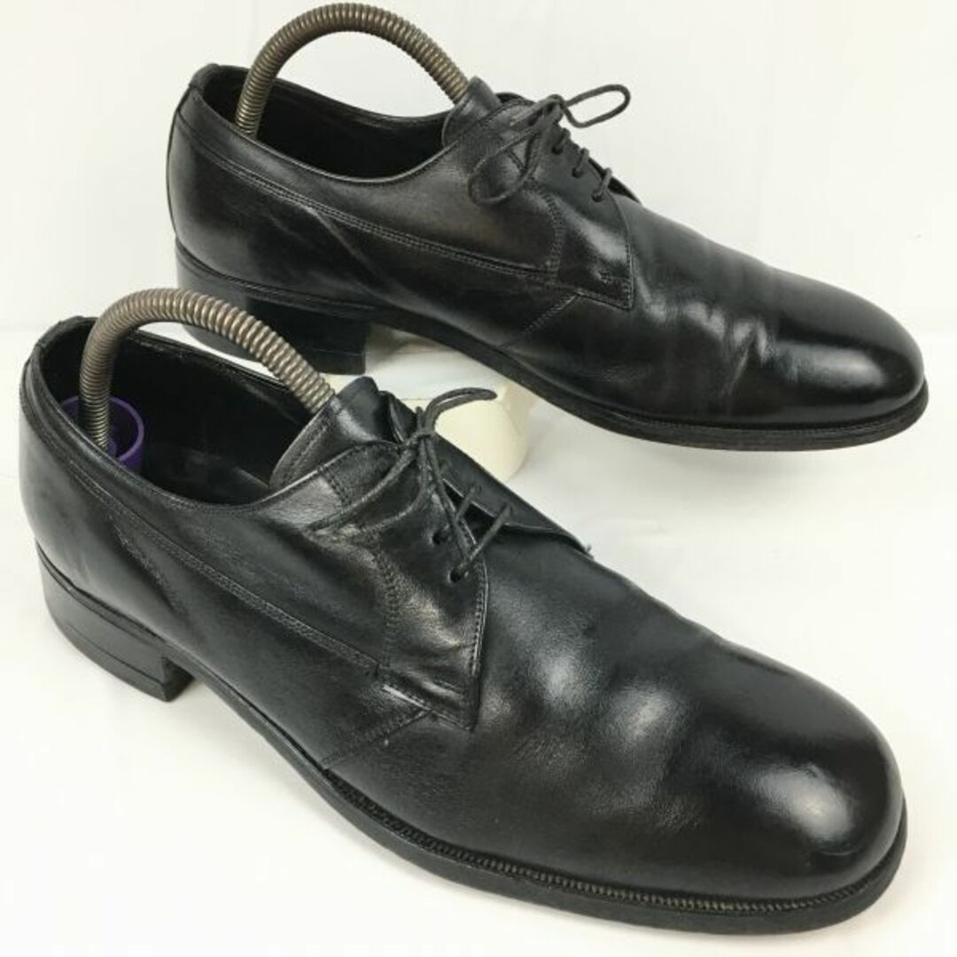 BAZZBERGgt1977年製?USA表記なし/ビンテージ/Vintage 品　FLORSHEIM/フローシャイム　プレーントゥ〈黒/BLACK/ブラック〉size10D/27.5-28.0程度/メンズ/菅NO.WZB-213 #BUZZBERG　-WZB-213-5th