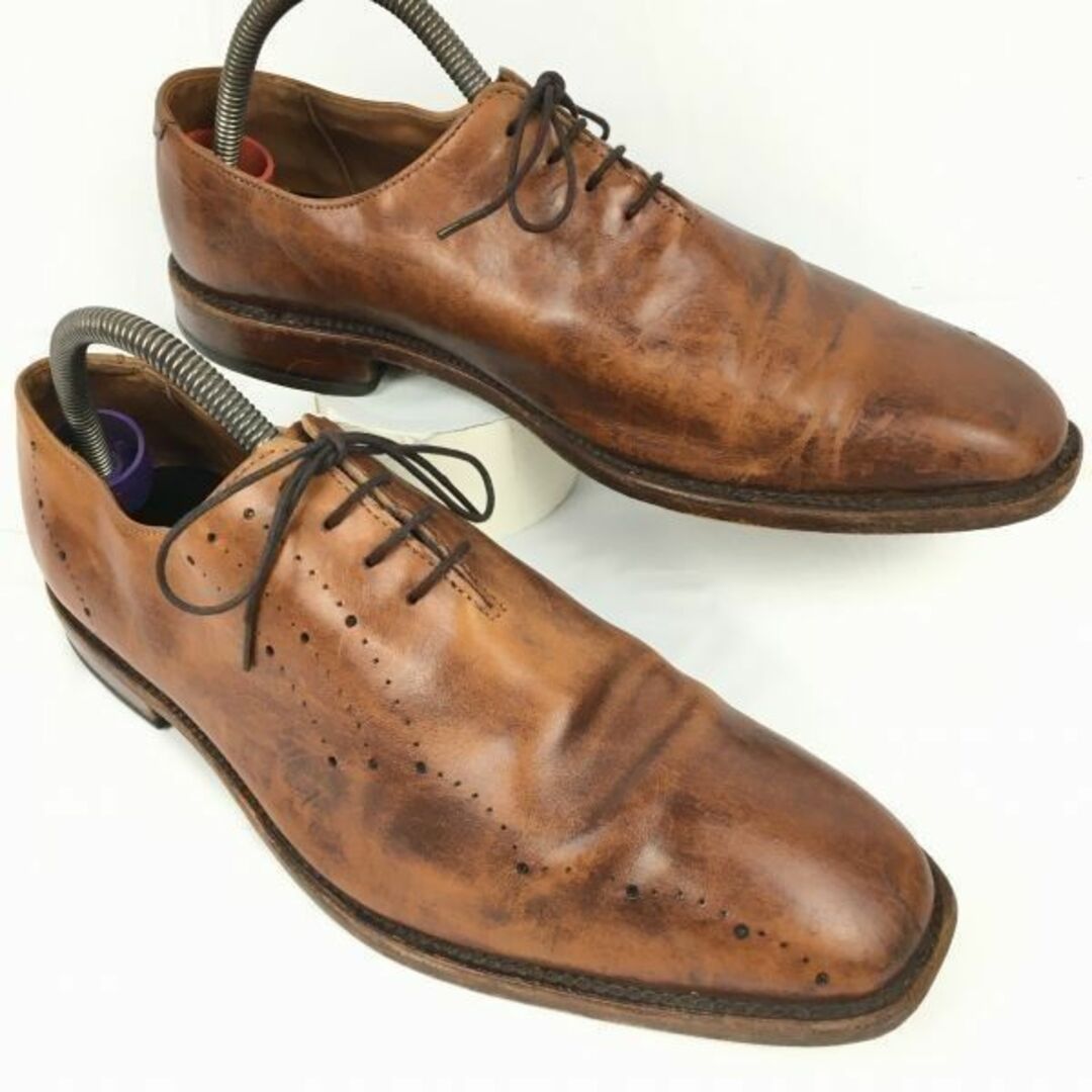 BAZZBERGgt試着交換OK！AllenEdomonds/アレンエドモンズ　希少/Greenwich　ホールカット　ブラウン/茶/BROWN〉 size9.5D/27.0-27.5程度　ビンテージ/Vintage/メンズ/菅NO.WZD-179 #BUZZBERG　-WZD-179-5th