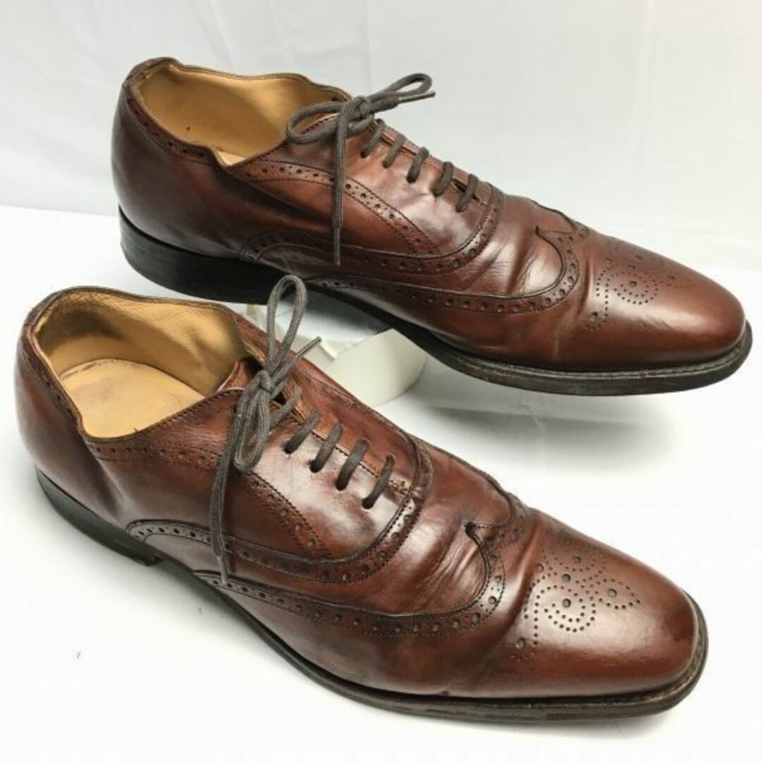 試着交換OK！4都市　CHURCH'S　チャーチ　size8F　フルブローグ　ウイングチップ　ビジネスシューズ〈ブラウン/茶/BROWN〉メンズ/菅NO.WZF-122 #BUZZBERG　-WZF-122-5thBAZZBERGgt