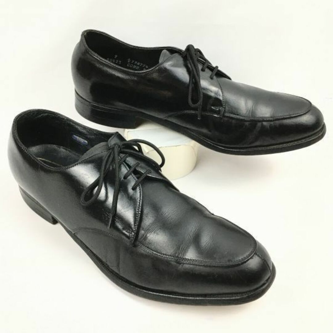 1984年製?ビンテージ/Vintage 　FLORSHEIM/フローシャイム　Uチップ　グッドイヤー/ビジネスシューズ〈黒/BLACK/ブラック〉9D/C　26.5-27.0程度/メンズ/菅NO.WZE-155 #BUZZBERG　-WZE-155-5thBAZZBERGgt