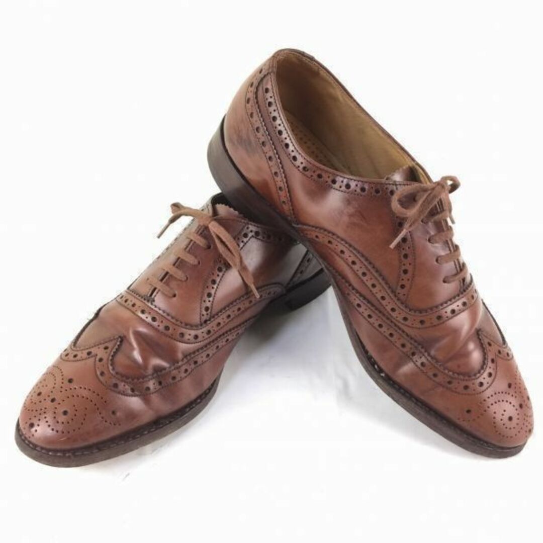 BAZZBERGgt試着交換OK！Loake ローク　フルブローグ　ウイングチップシューズ〈ブラウン/茶/BROWN〉size9　27.5/メンズ/菅NO.メZB-125 #BUZZBERG　-ZB-125-5th