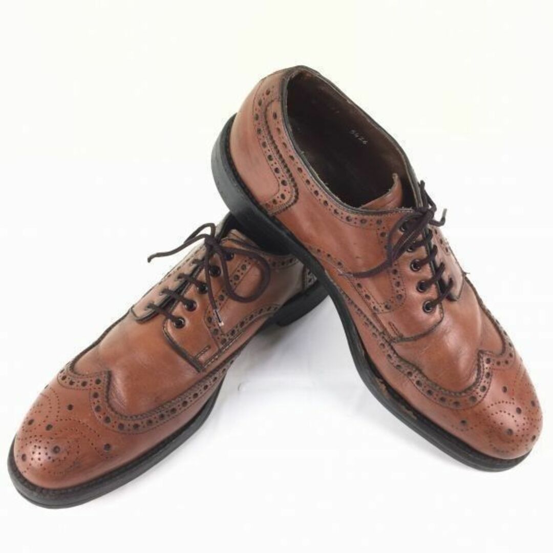 BAZZBERGgt試着交換OK！60s?ビンテージ/Vintage  BOYD'S THREADNEEDLE STREET/ウイングチップ シューズ/size 9.5D〈ブラウン/茶/BROWN〉ビンテージ/Vintage//菅NO.メZA-383 #BUZZBERG　-ZA-383-5th