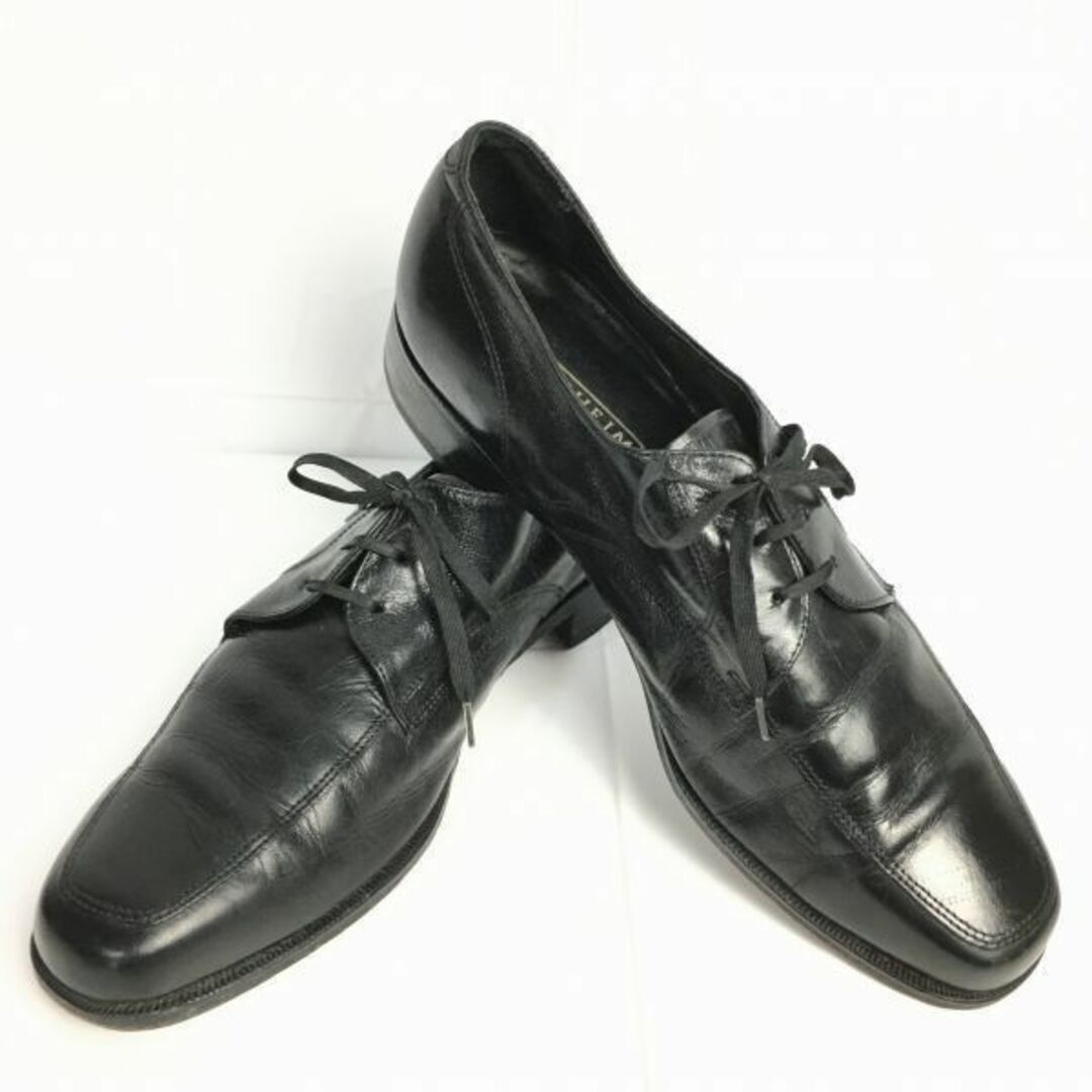 BAZZBERGgt1985年製？80s/Vintage/ビンテージ　florsheim　フローシャイム【サイズ9.5D　27.0】　Uチップ　ビジネスシューズ〈黒/BLACK/ブラック〉　管NO.ZD-101 #BUZZBERG　-ZD-101-5th