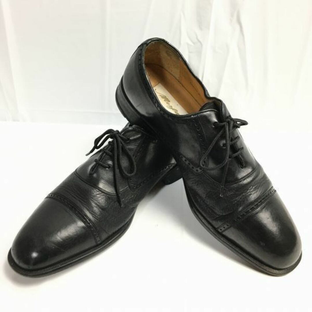 BAZZBERGgtMezlan/メスラン【size10W　28.0】ビンテージ/Vintage  スペイン製　キャップトゥ　ビジネスシューズ〈黒/BLACK/ブラック〉メンズ/菅NO.ZE-86 #BUZZBERG　-ZE-86-5th