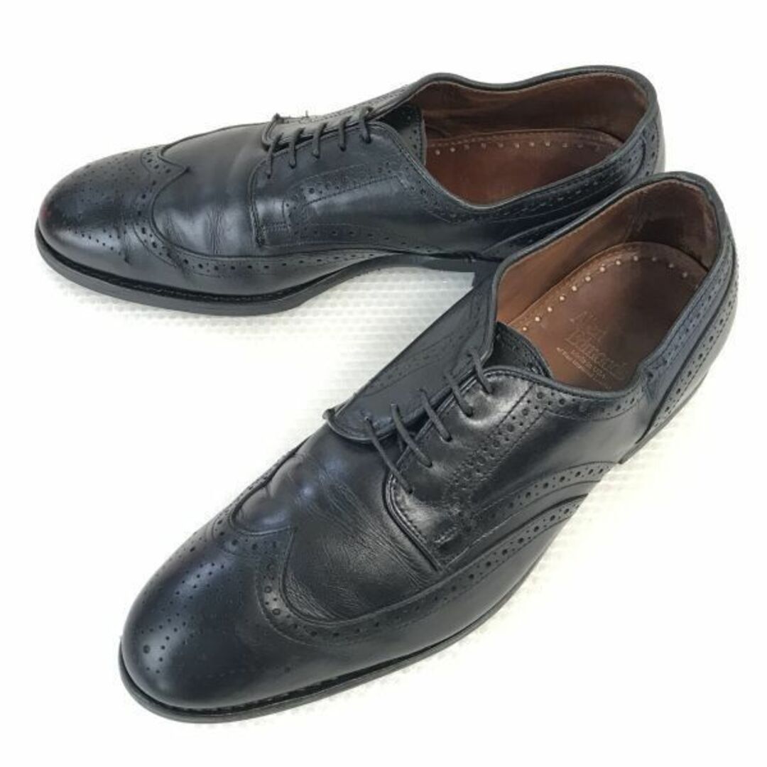 USA製ビンテージ/Vintage★アレンエドモンズ/ALLEN EDMONDS/Lombard★本革/グッドイヤー製法/ウィングチップ【9.5D/27.0/黒/BLACK】dress shoes◆pA-52 #BUZZBERG　-pA-52-5thドレス/ビジネス