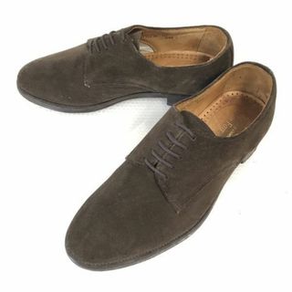 美品　Made in England★John Farmer★スエード本革/グッドイヤー製法/プレーントゥ【7/25.5-26.0/茶/BROWN】ビジネス/dress shoes◆pD-68 #BUZZBERG　-pD-68-5th(ドレス/ビジネス)