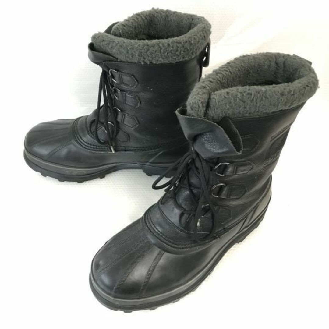 SOREL/ソレル　CARIBOU/カリブー【29.0/黒/BLACK】本革/スノーブーツ/インナー付/Shoes◆pWB90-3 #BUZZBERG　-pWB90-3-5th状態ランク