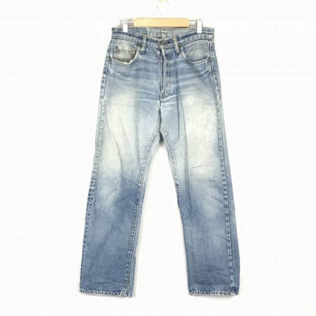 Levi試着交換OK！ビンテージ/Vintage/70s-80s★Levi's 501/リーバイス 1966後期?★赤耳/トップボタン裏刻印6/平行ステッチ/デニムパンツ【W30】ボタンフライ/selvedge◆BF646 #BUZZBERG　-BF646-5th