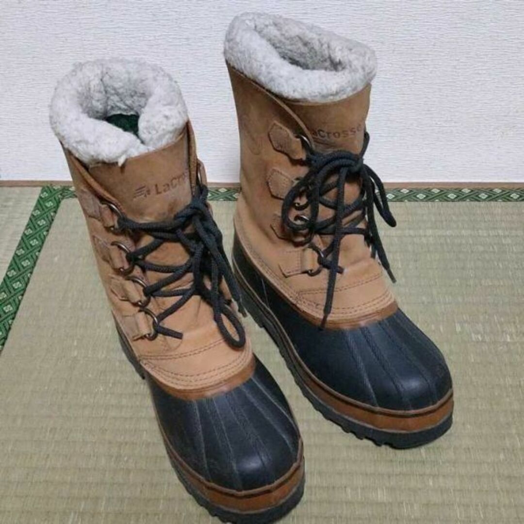 ブーツLa Crosse ラクロス【8 25.5-26.5程度 茶色】本革 スノーブーツ　インナーブーツ付 完全防水ソール BOOTS★XA10 #BUZZBERG　-xa10a-5th