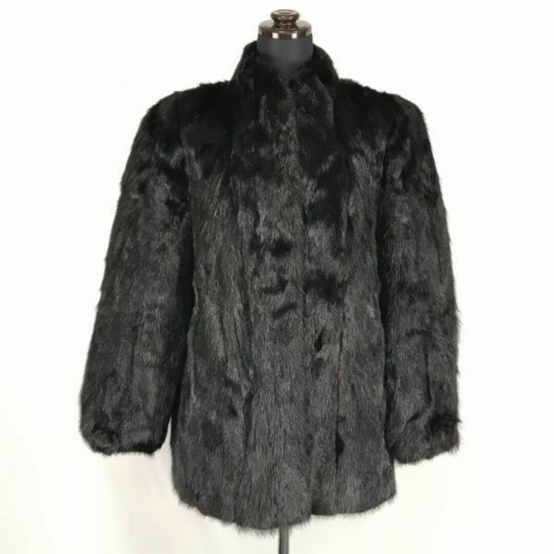 MG Sable FUR/エムジーセーブルファー★本毛皮コート/ショート丈【レディースF/ダークブラウン】◆XBF872 #BUZZBERG　-XBF872-3-5th-b状態ランク