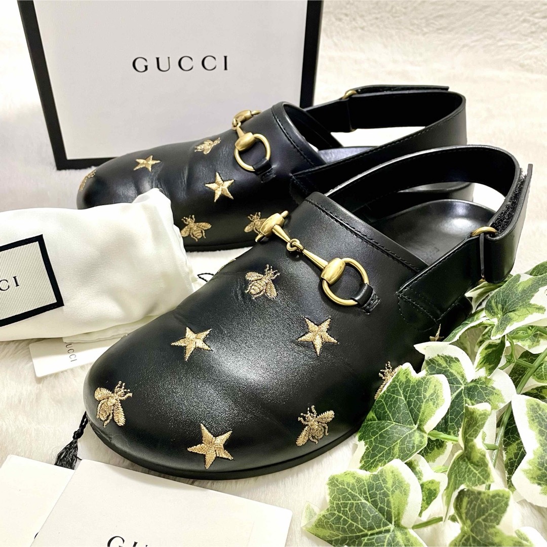 美品 箱付き GUCCI グッチ ビー スター ホースビット スライド 美品 箱付き GUCCI グッチ ビー スター ホースビット スライド
