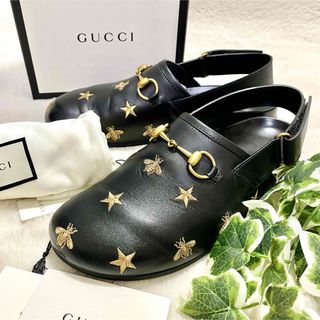 グッチ(Gucci)の美品 箱付き GUCCI グッチ ビー スター ホースビット スライド サンダル(サンダル)